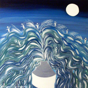 ACQUA - Acrilico su tela cm. 70 x 70 - Micaela Giuseppone