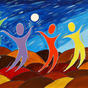 LIBERI - Acrilico su tela cm. 60 x 30 - Micaela Giuseppone
